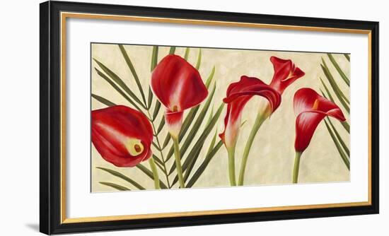 Red Callas-Jenny Thomlinson-Framed Art Print