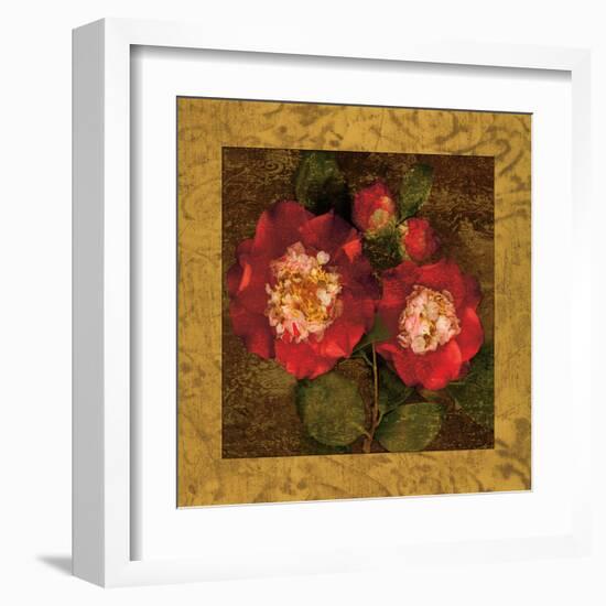 Red Camellias II-John Seba-Framed Art Print