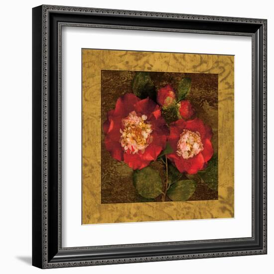 Red Camellias II-John Seba-Framed Art Print