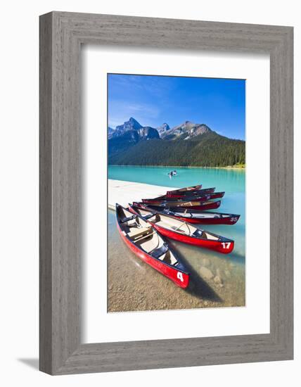 Red Canoes for Hire-Neale Clark-Framed Photographic Print