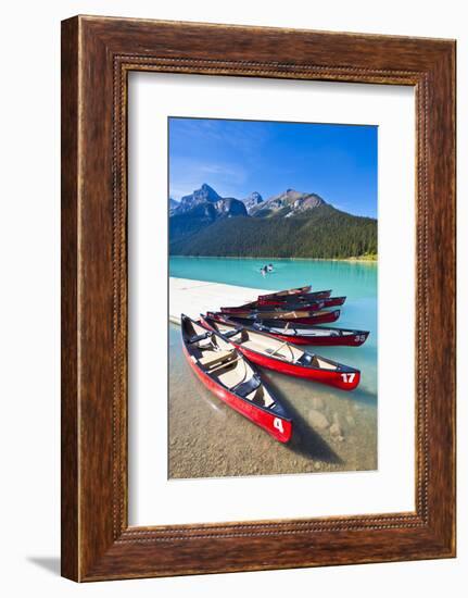 Red Canoes for Hire-Neale Clark-Framed Photographic Print