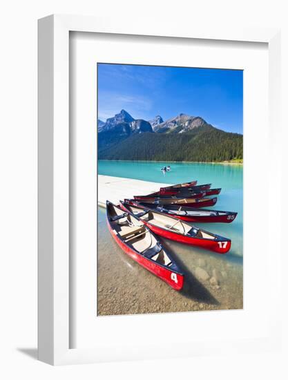 Red Canoes for Hire-Neale Clark-Framed Photographic Print