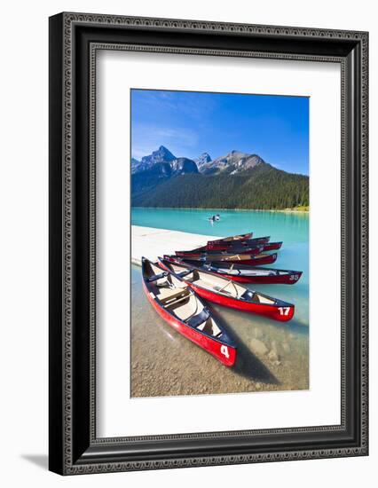 Red Canoes for Hire-Neale Clark-Framed Photographic Print