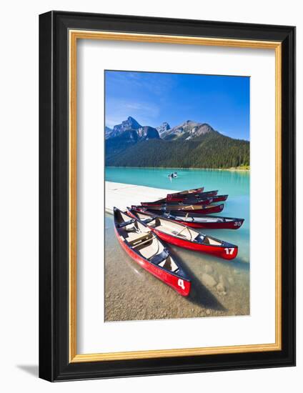 Red Canoes for Hire-Neale Clark-Framed Photographic Print