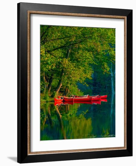 Red Canoes-Steven Maxx-Framed Photographic Print