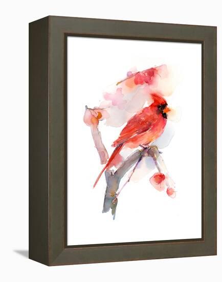 Red Cardinal, 2016-John Keeling-Framed Premier Image Canvas