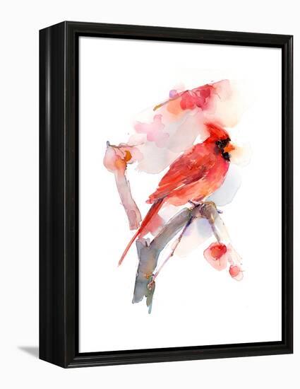 Red Cardinal, 2016-John Keeling-Framed Premier Image Canvas