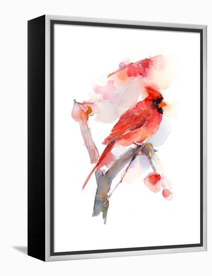Red Cardinal, 2016-John Keeling-Framed Premier Image Canvas