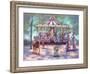 Red Carousel-Judy Mastrangelo-Framed Giclee Print
