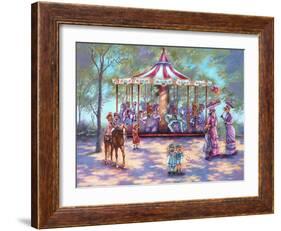 Red Carousel-Judy Mastrangelo-Framed Giclee Print