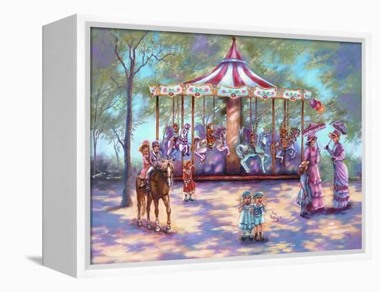 Red Carousel-Judy Mastrangelo-Framed Premier Image Canvas