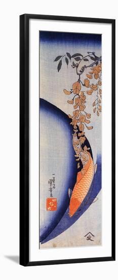 Red Carp under Wisteria-Kuniyoshi Utagawa-Framed Giclee Print
