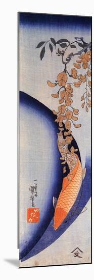 Red Carp under Wisteria-Kuniyoshi Utagawa-Mounted Giclee Print