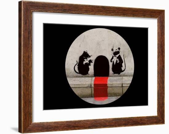 Red Carpet Rats-Banksy-Framed Giclee Print