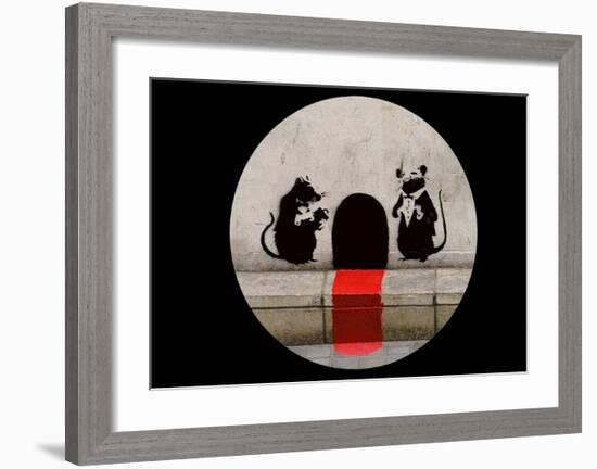 Red Carpet Rats-Banksy-Framed Giclee Print