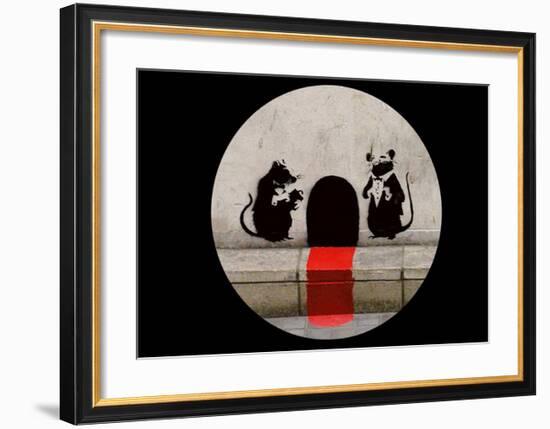 Red Carpet Rats-Banksy-Framed Giclee Print