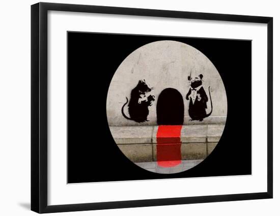 Red Carpet Rats-Banksy-Framed Giclee Print