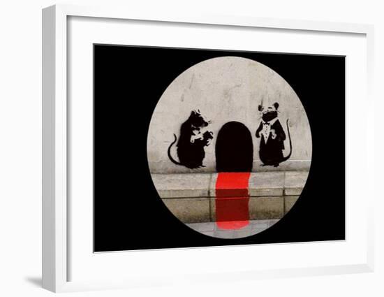 Red Carpet Rats-Banksy-Framed Giclee Print