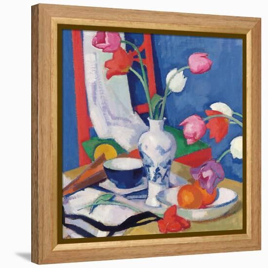 Red Chair and Tulips, c.1919-Samuel John Peploe-Framed Premier Image Canvas