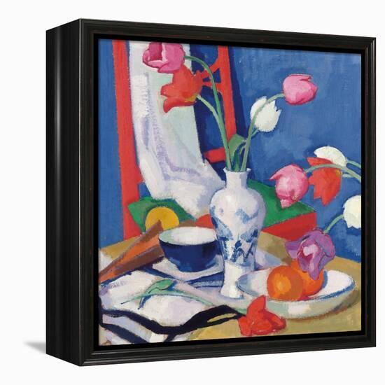 Red Chair and Tulips, c.1919-Samuel John Peploe-Framed Premier Image Canvas