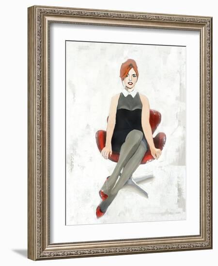 Red Chair II-Clayton Rabo-Framed Giclee Print