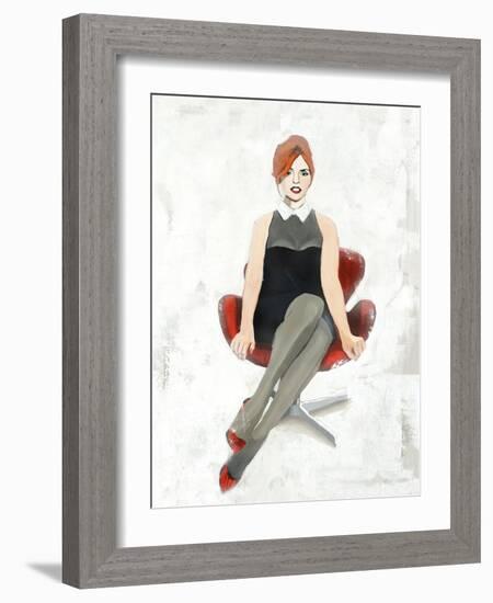 Red Chair II-Clayton Rabo-Framed Giclee Print