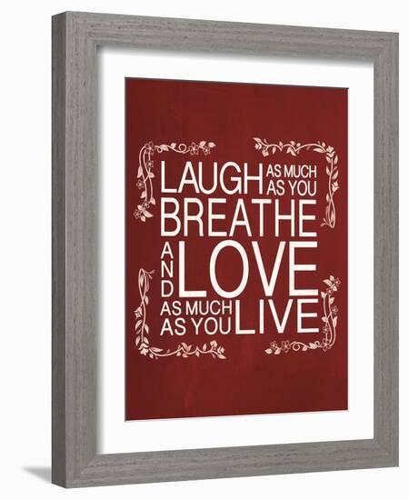 Red Chalk Laugh-Lauren Gibbons-Framed Art Print