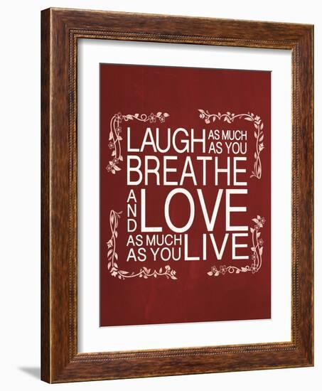 Red Chalk Laugh-Lauren Gibbons-Framed Art Print