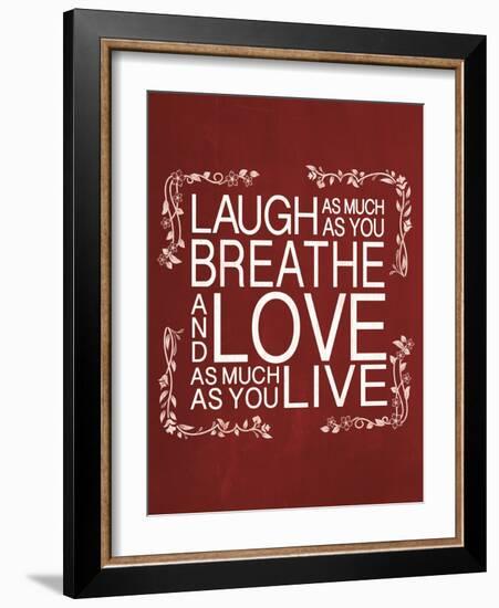 Red Chalk Laugh-Lauren Gibbons-Framed Art Print