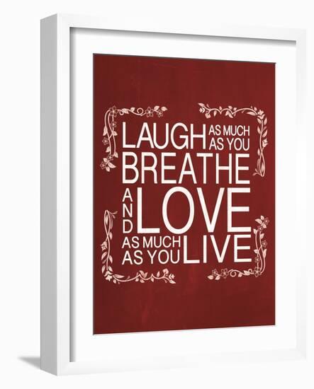 Red Chalk Laugh-Lauren Gibbons-Framed Art Print