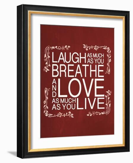 Red Chalk Laugh-Lauren Gibbons-Framed Art Print