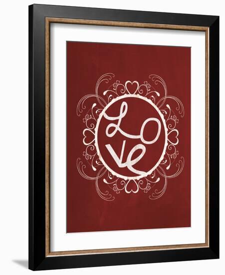 Red Chalk Love-Lauren Gibbons-Framed Art Print