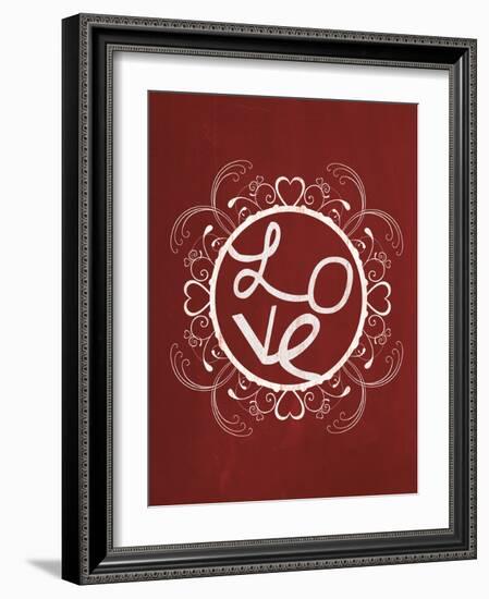 Red Chalk Love-Lauren Gibbons-Framed Art Print