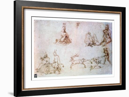 Red Chalk Study, C1500-Albrecht Durer-Framed Giclee Print