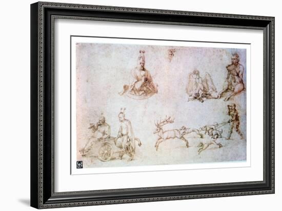 Red Chalk Study, C1500-Albrecht Durer-Framed Giclee Print