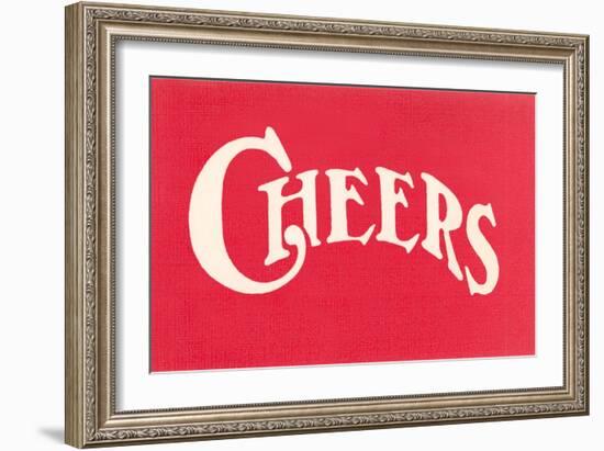 Red Cheers Sign-null-Framed Art Print