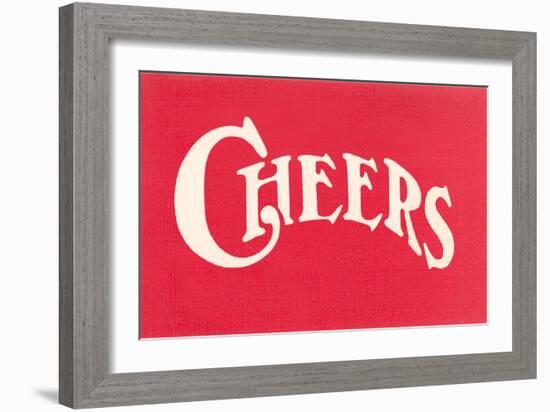 Red Cheers Sign-null-Framed Art Print