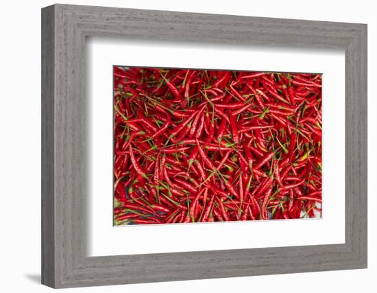 Red chili, Dong Ba Market, Hue, Thua Thien-Hue Province, Vietnam-David Wall-Framed Photographic Print