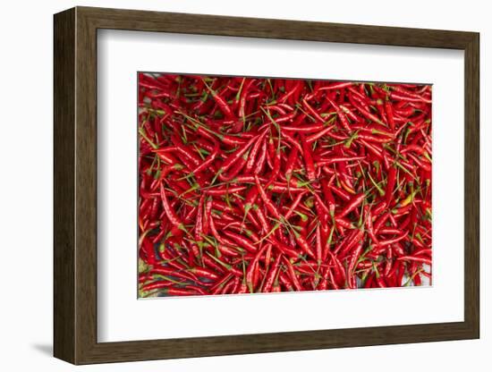 Red chili, Dong Ba Market, Hue, Thua Thien-Hue Province, Vietnam-David Wall-Framed Photographic Print