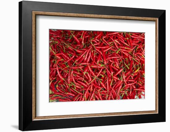 Red chili, Dong Ba Market, Hue, Thua Thien-Hue Province, Vietnam-David Wall-Framed Photographic Print