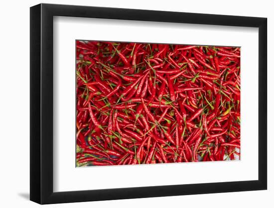 Red chili, Dong Ba Market, Hue, Thua Thien-Hue Province, Vietnam-David Wall-Framed Photographic Print