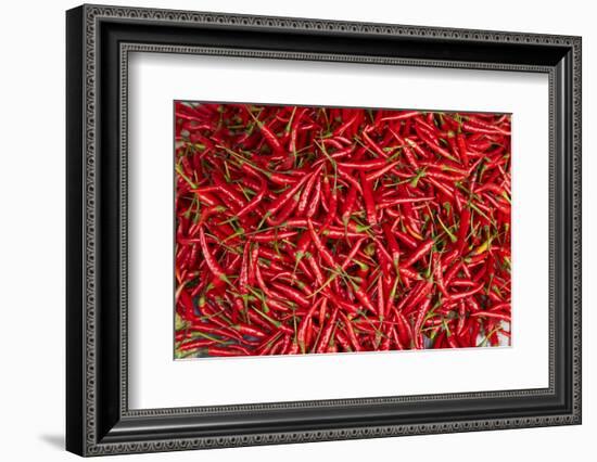 Red chili, Dong Ba Market, Hue, Thua Thien-Hue Province, Vietnam-David Wall-Framed Photographic Print