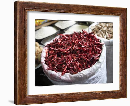 Red Chillies for Sale, Old Delhi, India, Asia-Wendy Connett-Framed Photographic Print