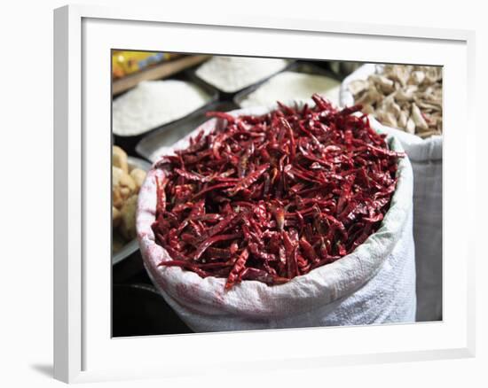 Red Chillies for Sale, Old Delhi, India, Asia-Wendy Connett-Framed Photographic Print