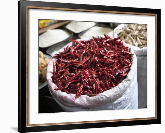 Red Chillies for Sale, Old Delhi, India, Asia-Wendy Connett-Framed Photographic Print