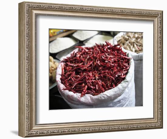 Red Chillies for Sale, Old Delhi, India, Asia-Wendy Connett-Framed Photographic Print