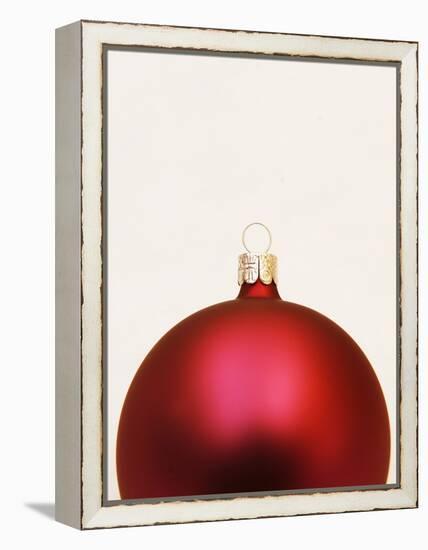 Red Christmas tree decorations-null-Framed Premier Image Canvas