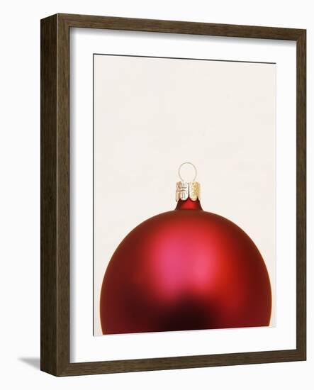Red Christmas tree decorations-null-Framed Photographic Print
