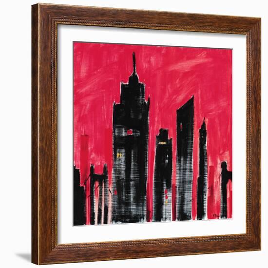 Red Cityscape-Paul Brent-Framed Art Print