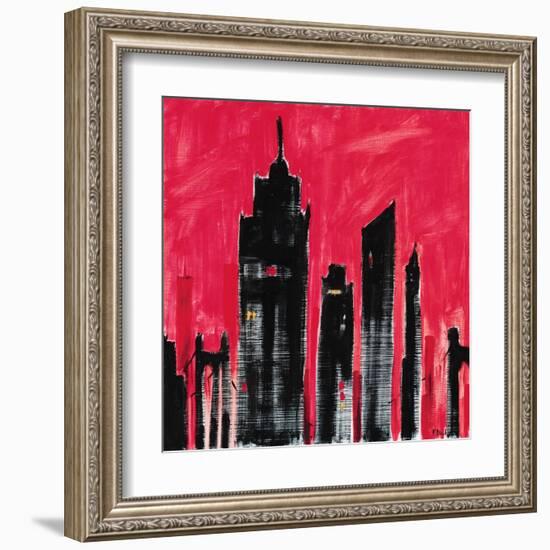 Red Cityscape-Paul Brent-Framed Art Print